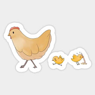 Chicken and chick Sticker